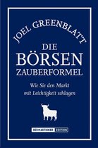 Boek 'Die Börsen-Zauberformel' van Joel Greenblatt, met een stier als symbool.