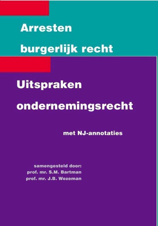 Uitspraken ondernemingsrecht editie 2013 - cover