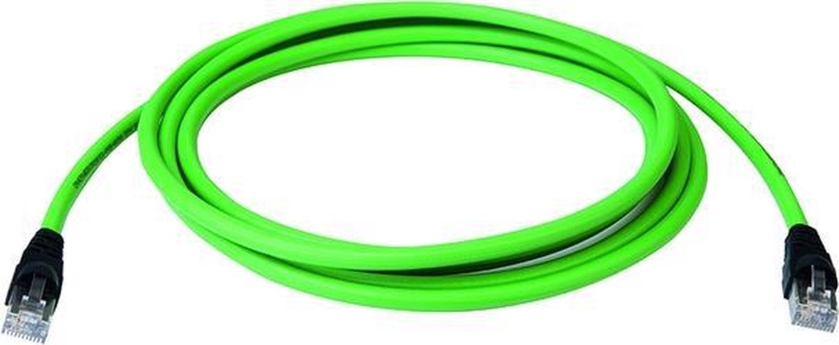 Telegärtner 100017317 RJ45 Netwerkkabel, patchkabel CAT 5 Groen Met anti-kniktule 1 stuk(s)