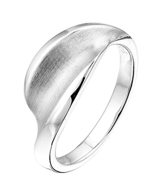 The Jewelry Collection Ring Poli/mat - Zilver Gerhodineerd