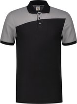 Tricorp Poloshirt Bicolor Naden 202006 Zwart / Grijs - Maat 4XL