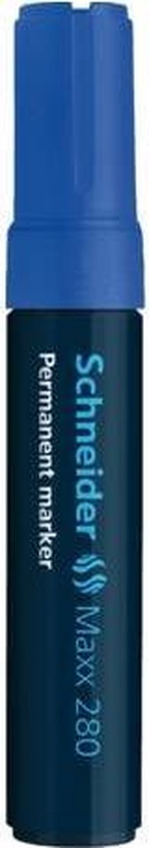 marker Schneider Maxx 280 permanent beitelpunt blauw doos met 5 stuks