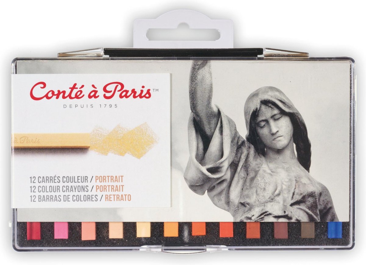 Conté à Paris - 12 Colour Crayons - Portret