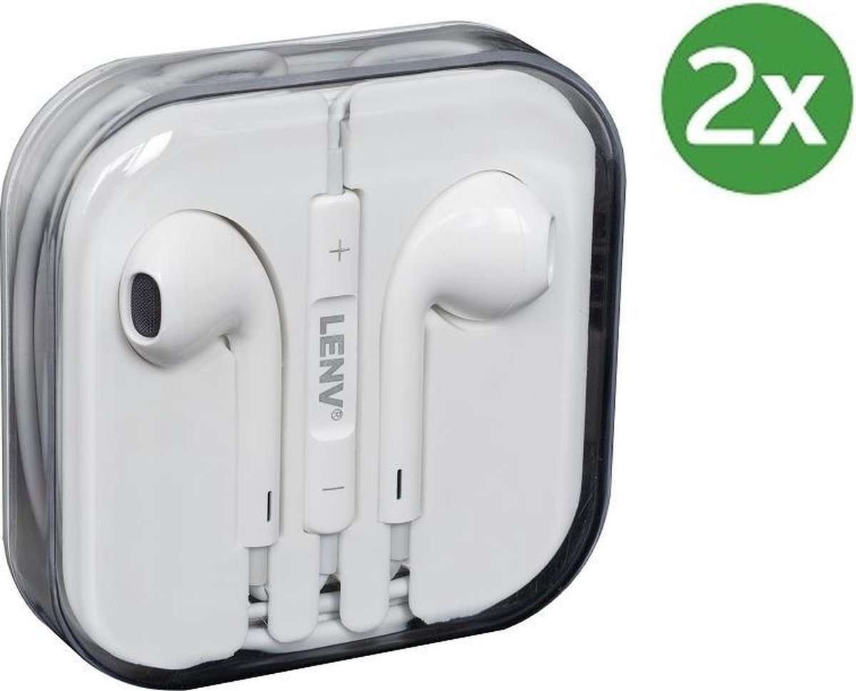 Écouteurs intra-auriculaires pour iPhone - 3,5 mm avec télécommande et  microphone -... | bol