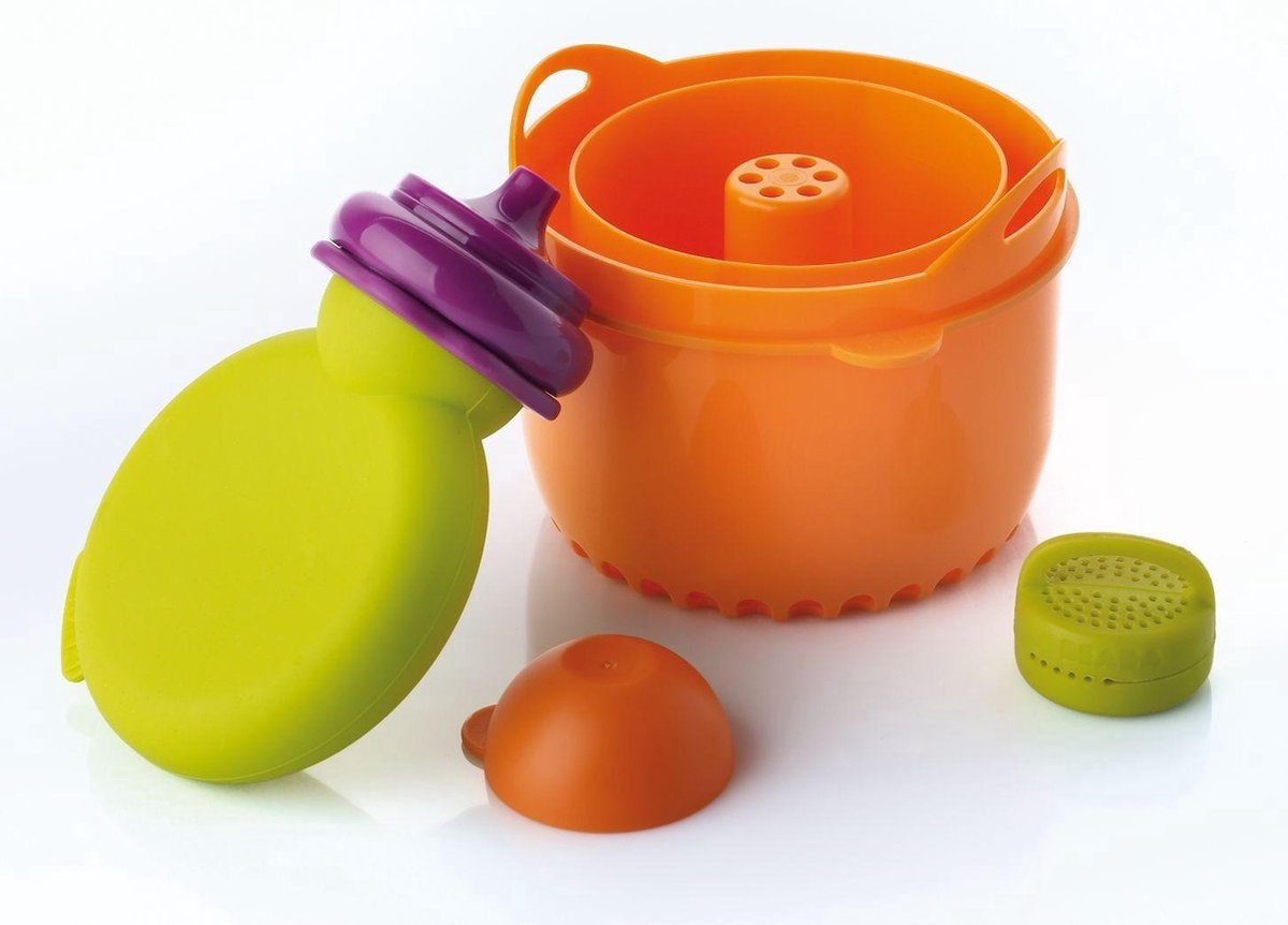 Beaba - Baby servies 3-delige set accessoires Babycook: rijstkoker, knijpflesje en kruidenbol - BPA-vrij - Meerkleurig