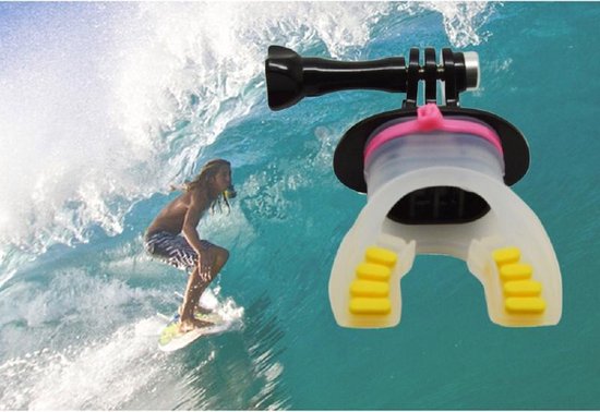 Support de bouche pour caméra de Surf PRO + sangle de lanière