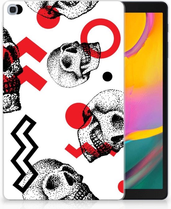 Samsung Galaxy Tab A 10.1 (2019) Tablet Siliconen hoes Design Skull Red
