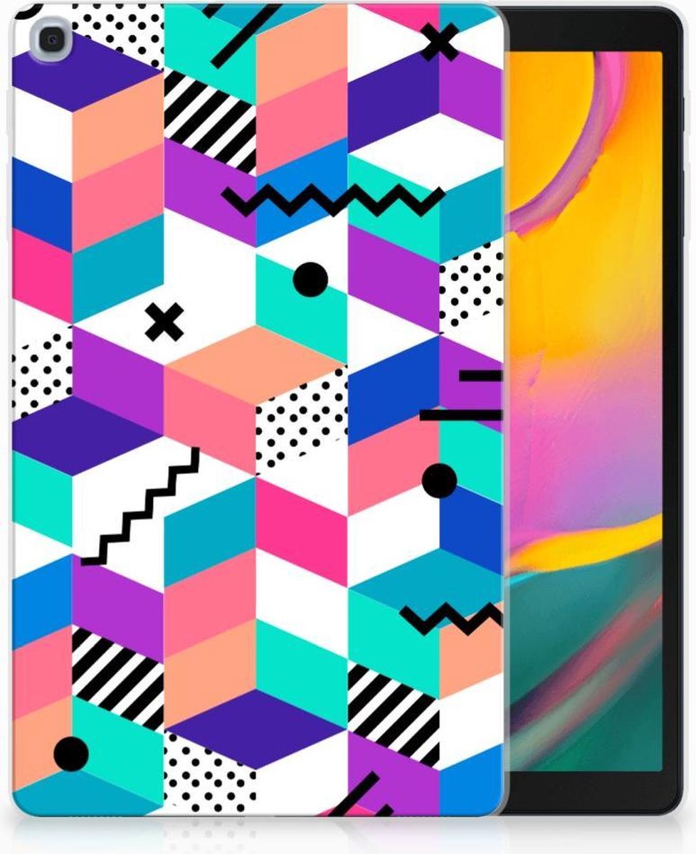 Samsung Galaxy Tab A 10.1 (2019) Back Cover Blokken Kleurrijk