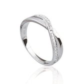 Silver Lining - Zilveren ring met steen gerodineerd