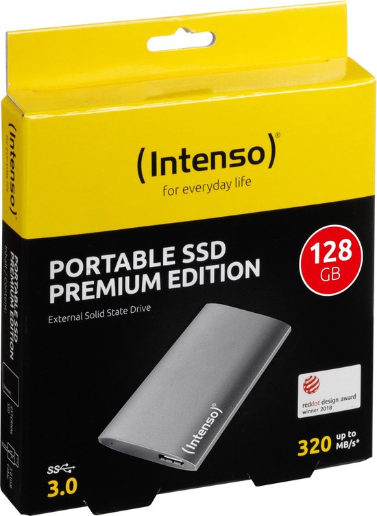 Intenso SSD Premium 128 GB Externe SSD harde schijf USB 3.2 Gen 1 (USB 3.0)  Antraciet... | bol.com