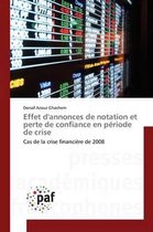 Effet Dannonces de Notation Et Perte de Confiance En Periode de Crise