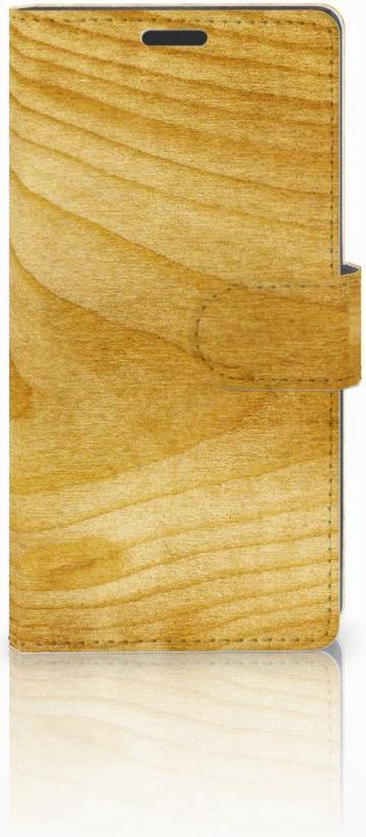 Boekhoesje voor Sony Xperia Z3 Book Style Case Licht Hout