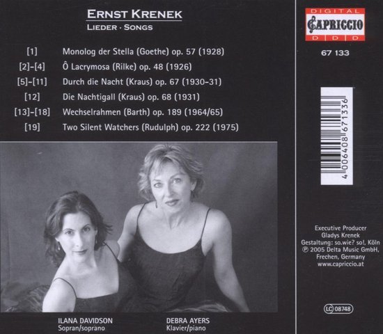 Krenek: Lieder