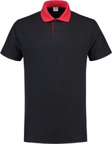 Tricorp Poloshirt contrast - Casual - 201004 - Navy-Rood - maat 5XL