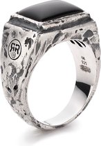 Rebel&Rose - Ring Square Vintage Onyx S (60) - 925 Silver