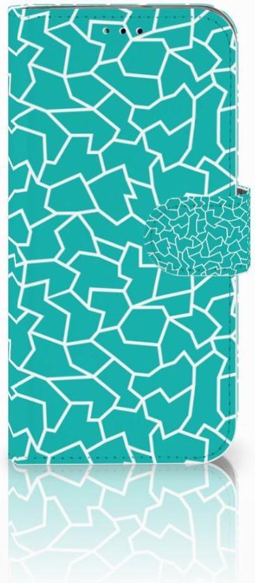 Boekhoesje voor Samsung Galaxy A40 Hoesje Cracks Blue