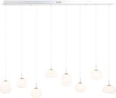 Steinhauer Bollique LED - Hanglamp - 8 lichts - LED - In hoogte verstelbaar - Dimbaar via externe muurdimmer - Staal
