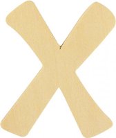 Houten letter X 6 cm