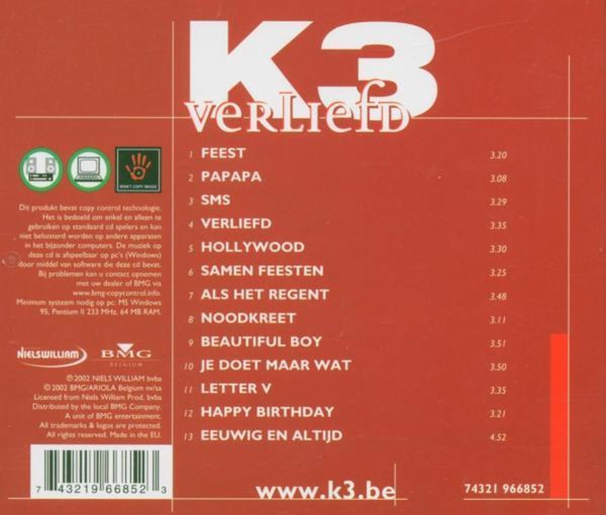 Verliefd (CD), K3 (album) | | bol.com