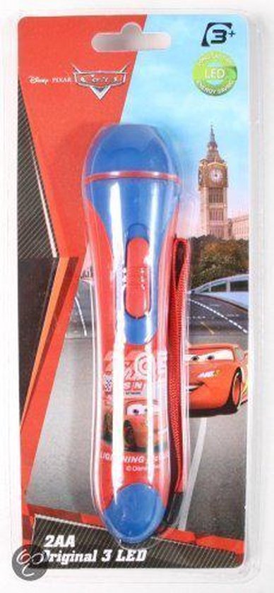 Disney 3 led zaklamp cars 3.7x16 cm 2x aa batterijen rood | bol.com