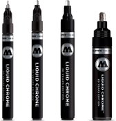 Molotow Liquid Chrome Marker Set - 1mm, 2 mm, 4mm & 5mm - Stift met zilver spiegeleffect