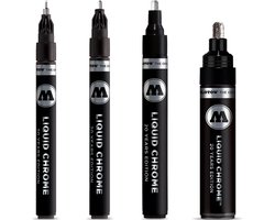 Molotow Liquid Chrome Marker Set - Stift met zilver spiegeleffect - UV-bestendig