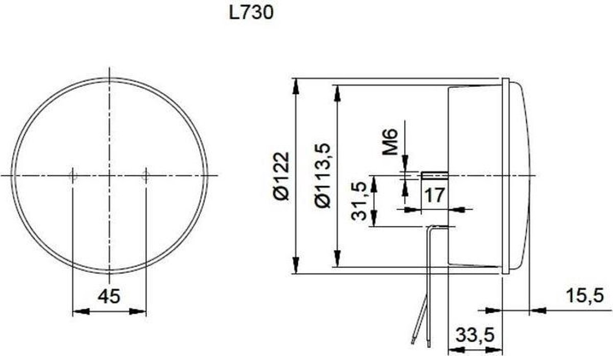 Jokon Knipperlicht LED 726 Rond Wit