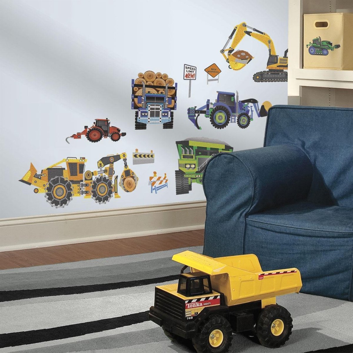 RoomMates Muursticker Construction Vehicles - Multi