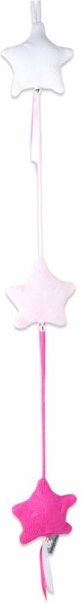 Baby's Only Kabel - Decoratieslinger 3 sterren - Fuchsia / Baby Roze / Wit