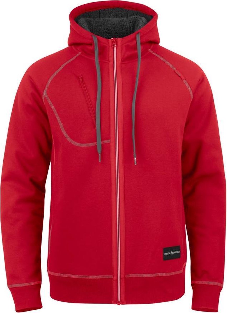 ProJob 2130 HOODIE MET TEDDYVOERING 642130 - Rood - XS