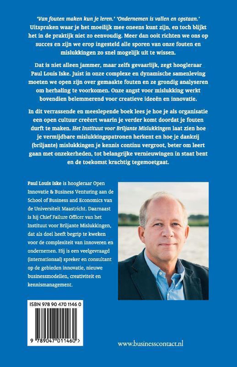 Instituut voor briljante mislukkingen - back cover