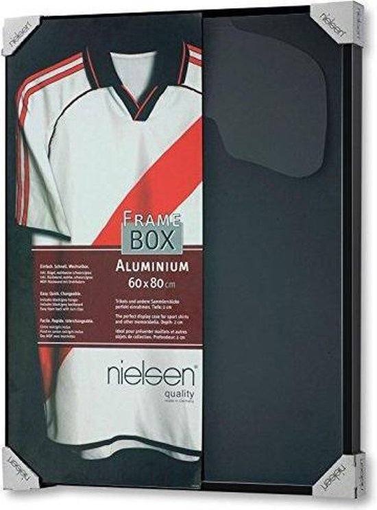 Nielsen Wissellijst - Inlijsten van (Voetbal)shirt - 80x60 cm - Aluminium - Zwart