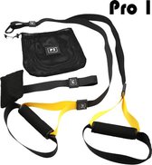 DW4Trading® Suspension trainer Pro1  fitness workout zwart/geel