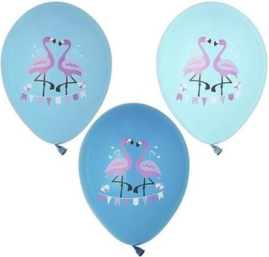 6x Flamingo print ballonnen 29 cm