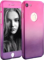 Geleidelijke Kleur Veranderende 360-graden Bescherming Case Cover voor iPhone 7 Plus _ Roze>Paars