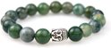 Natuursteen Armband Mosagaat - Kralenarmband - Boeddha Natuursteen Armband Mosagaat - Kralenarmband - Boeddha