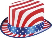 Luxe hoge hoed USA - volwassenen - Amerika feesthoed - Multi