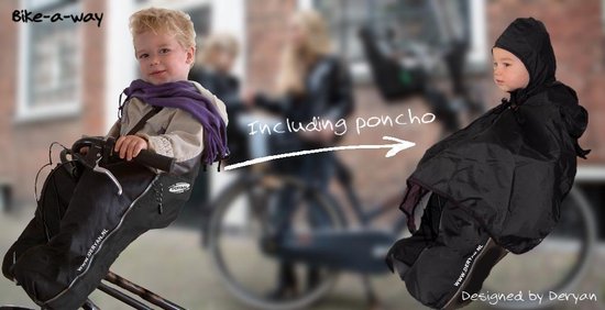 Deryan Bike-a-way Jepp/Mini Fietsstoeltje voor - fiets Regenhoes - warme  jas en... | bol.com