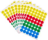 Gekleurde smiley stickers | 5 vellen | 54 stickers per vel |