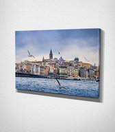 Istanbul Canvas - 100 x 70 cm - Steden - Schilderij - Canvas - Slaapkamer - Wanddecoratie  - Slaapkamer - Foto op canvas