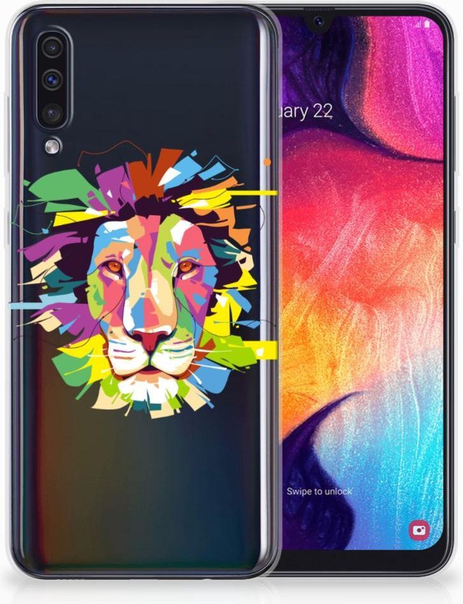 Samsung Galaxy A50 Telefoonhoesje met Naam Lion Color