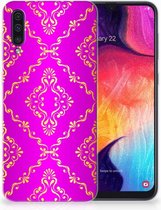 Geschikt voor Samsung Galaxy A50 TPU Hoesje Barok Roze