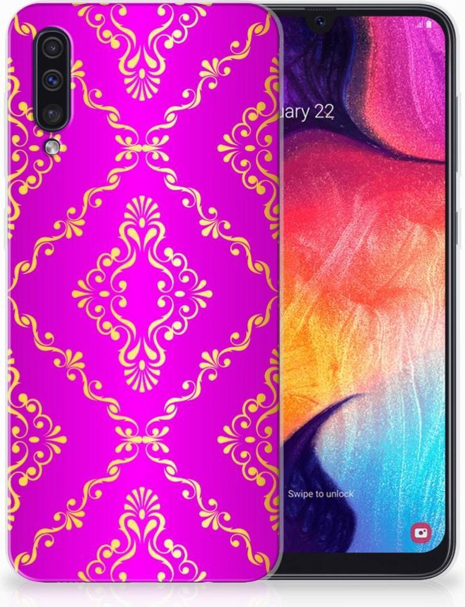 Siliconen Hoesje Samsung Galaxy A50 Barok Roze