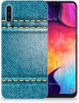 Coque Téléphone pour Samsung Galaxy A50 TPU Bumper Silicone Étui Housse Jeans