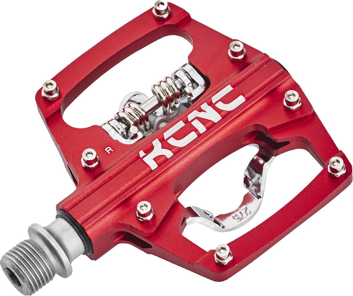 KCNC AM Trap Clipless Pedalen Dual Side, red