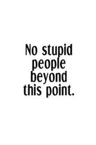 No Stupid People Beyond This Point.