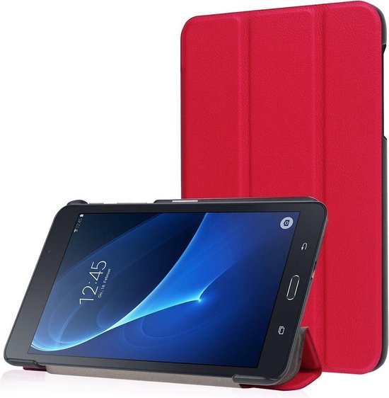 Kano Gezond eten stopcontact Samsung Galaxy Tab A [6] 7.0 Inch ( 2016 ), Tri-Fold hoes, Rood""" | bol.com