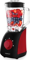 Aigostar Pomegranate 30JDF – Blender met glazen kan - Blender Smoothie - 1.5L - Zwart/Rood