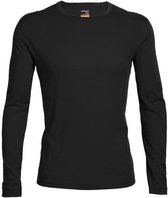 Icebreaker BF200 Oasis LS Crewe - heren - thermoshirt - zwart - maat XL