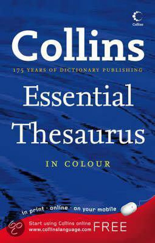 Collins Essential Thesaurus AZ 9780007183906 Boeken